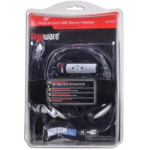Gigaware usb deals headset with microphone