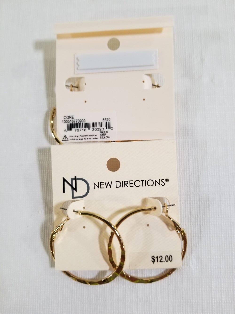 NV14BM PE GOLD EARRINGS