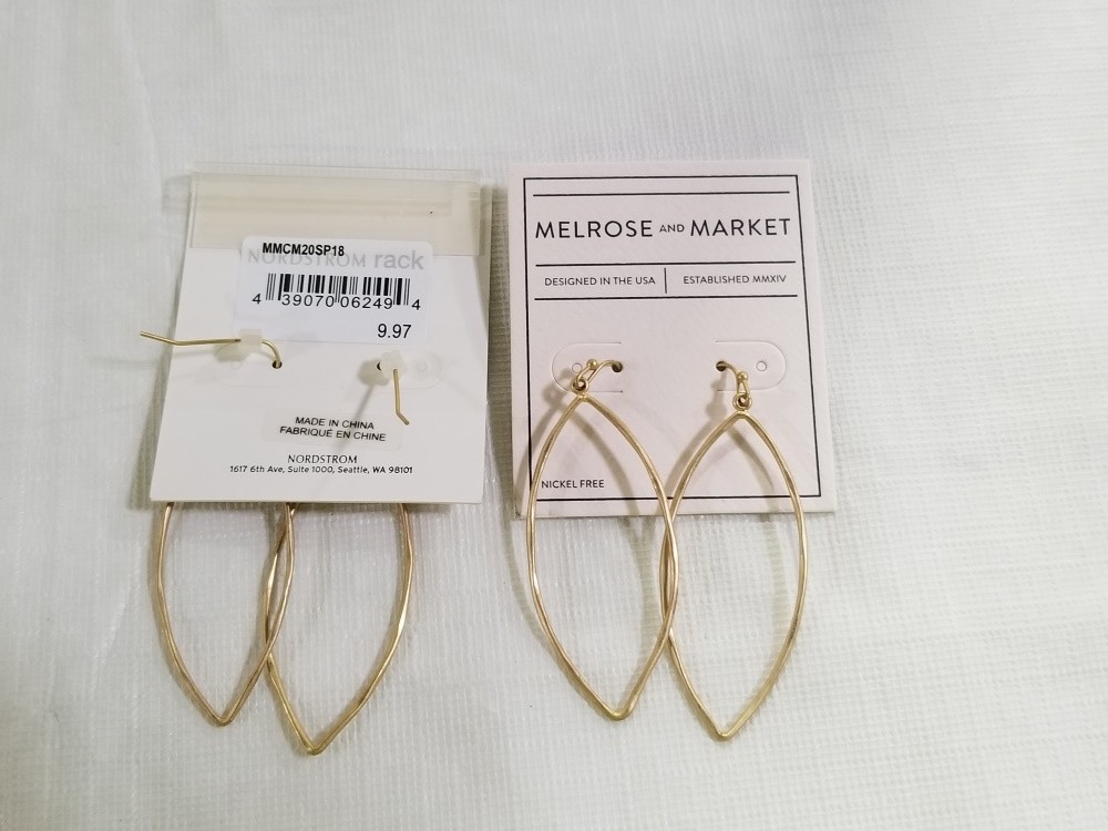 OPEN TEARDROP HAMMRD EARRINGS