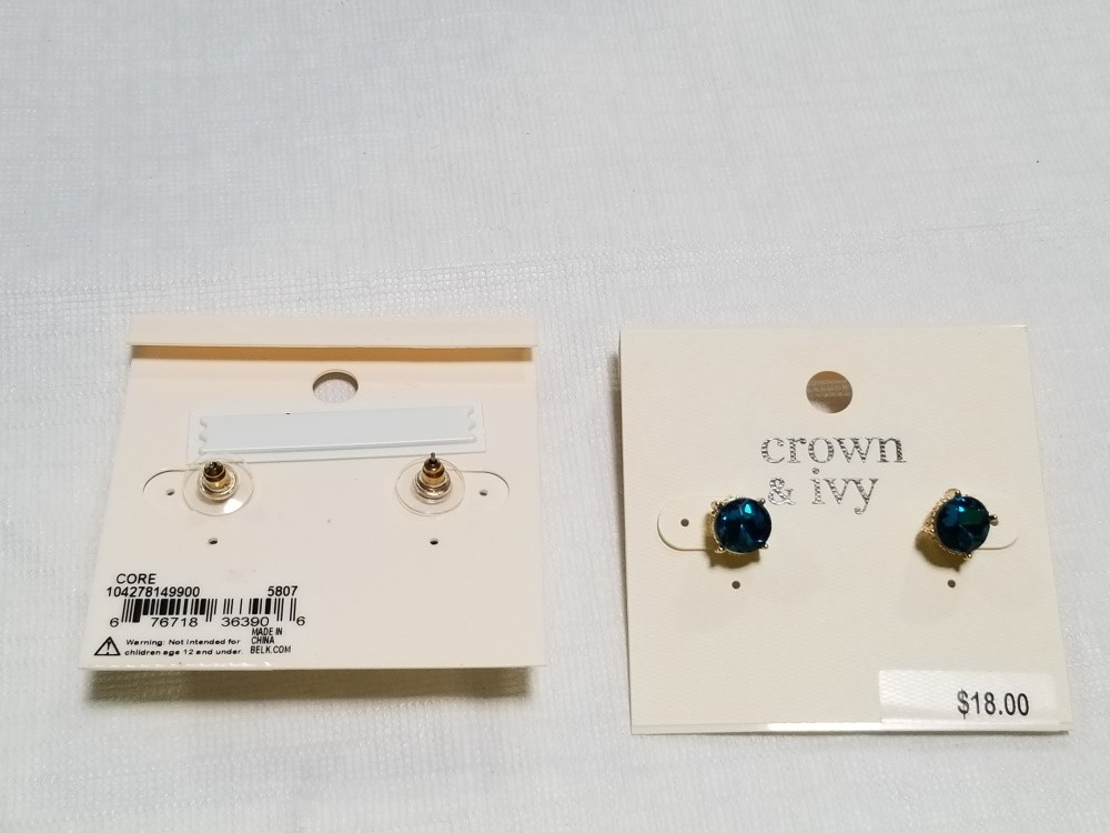 CROWN&IVY RP CAPRI STUDS EARRINGS