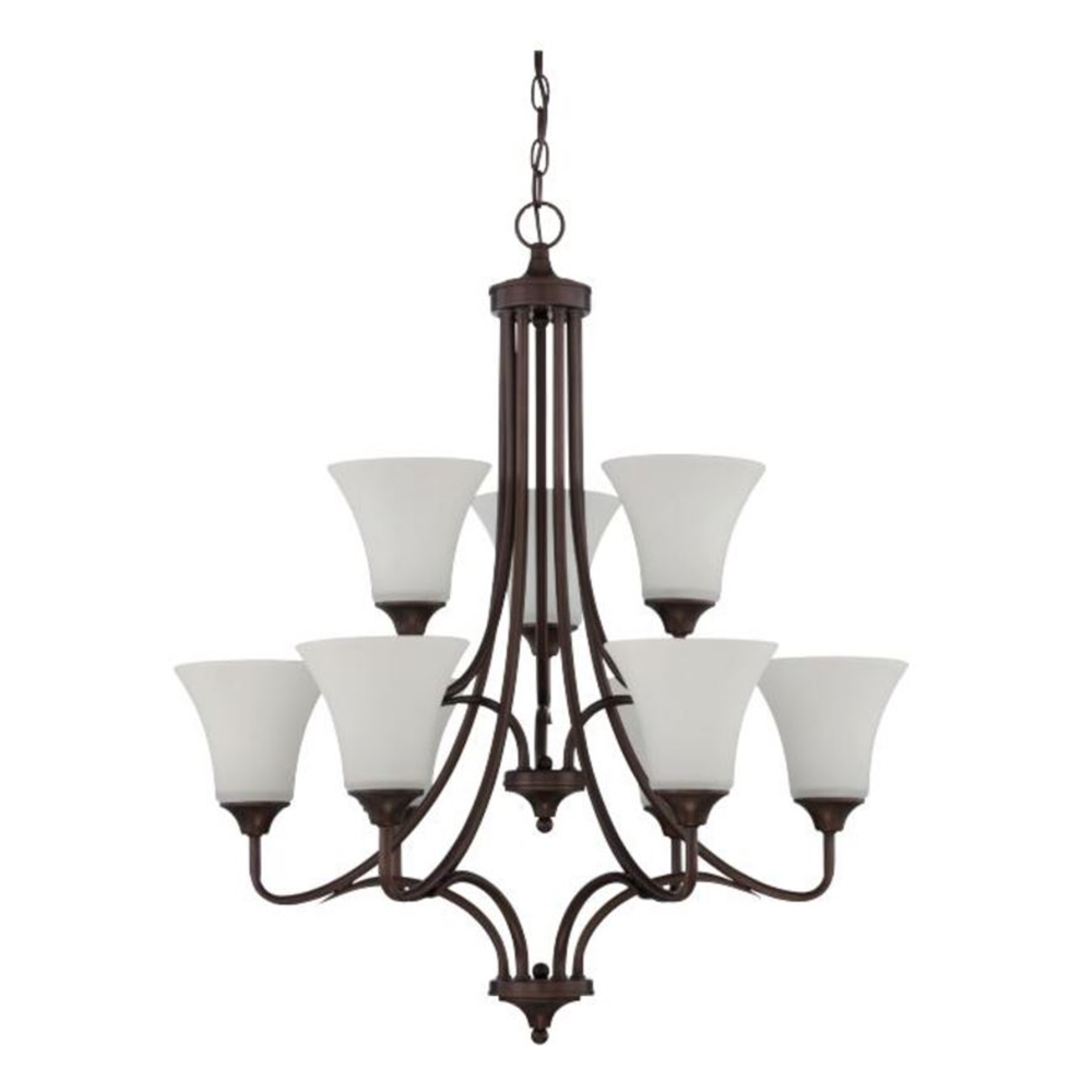 9LT 2-TIER 60W MB DARBY CHANDELIER