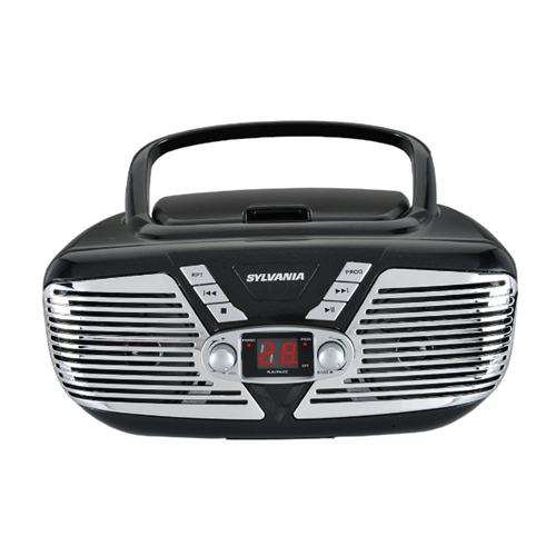 Sylvania SRCD211 Portable CD Boombox Bla 