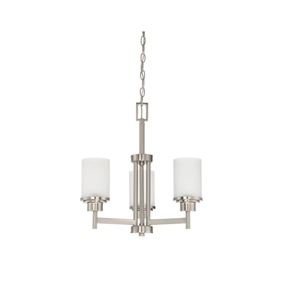 3 LT SOMES CHANDELIER LINEN GLS