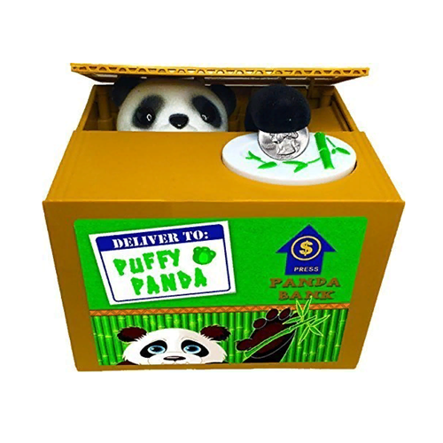 Puffy Panda Animatronic Motorized Bank 