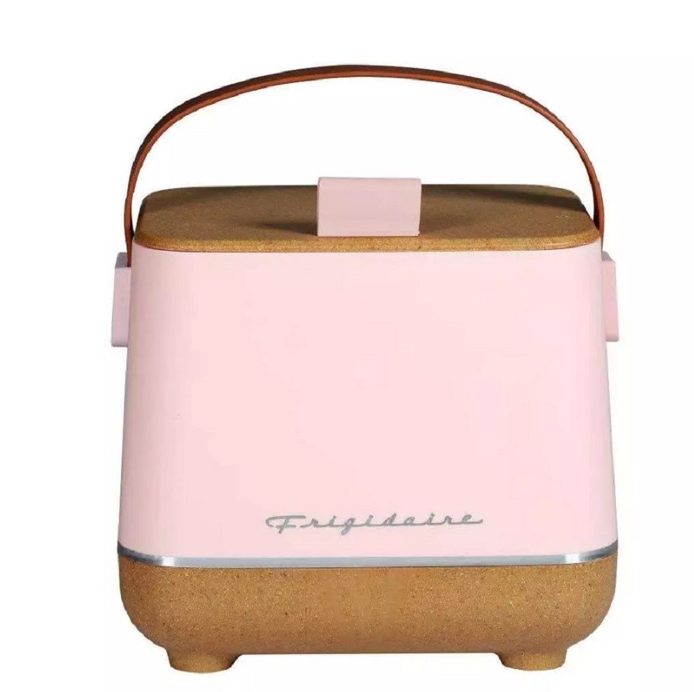6-Can Mini Personal Fridge Cooler, Pink