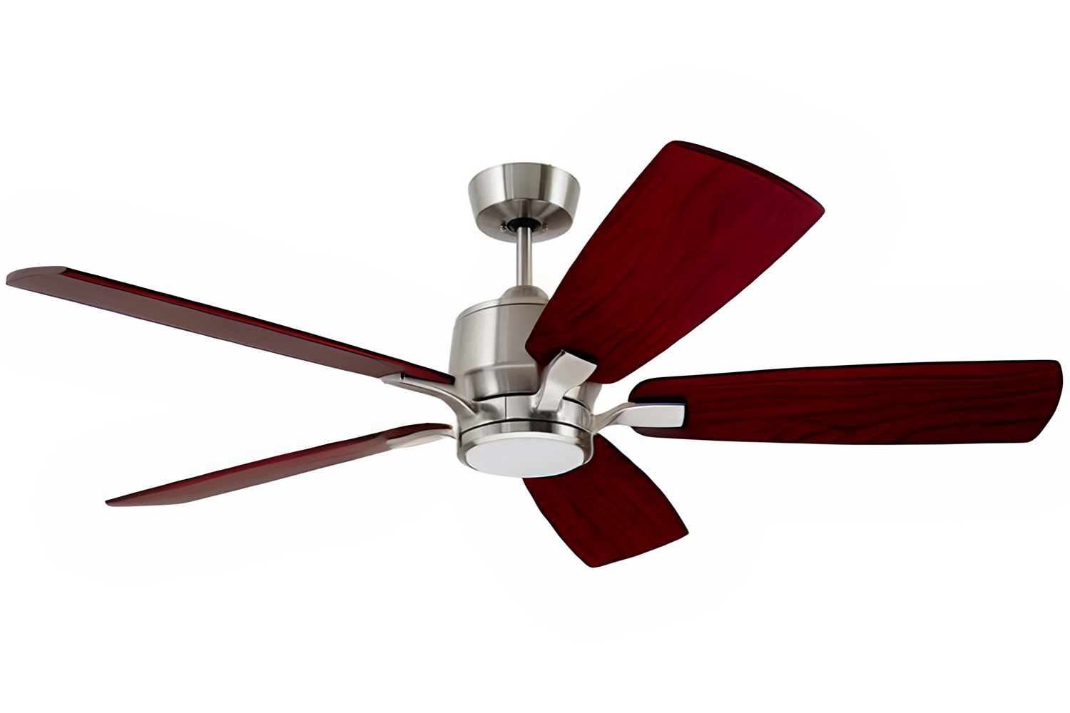 Luminance Kathy Ireland Ion Eco 72" Ceiling Fan Brushed Steel with Walnut Solid Wood Blades