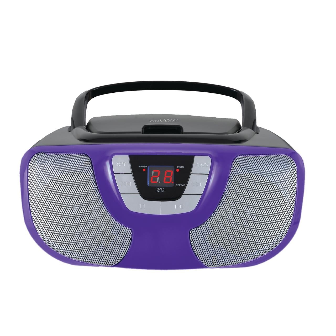 PROSCAN CD RADIO BOOMBOX PURPLE