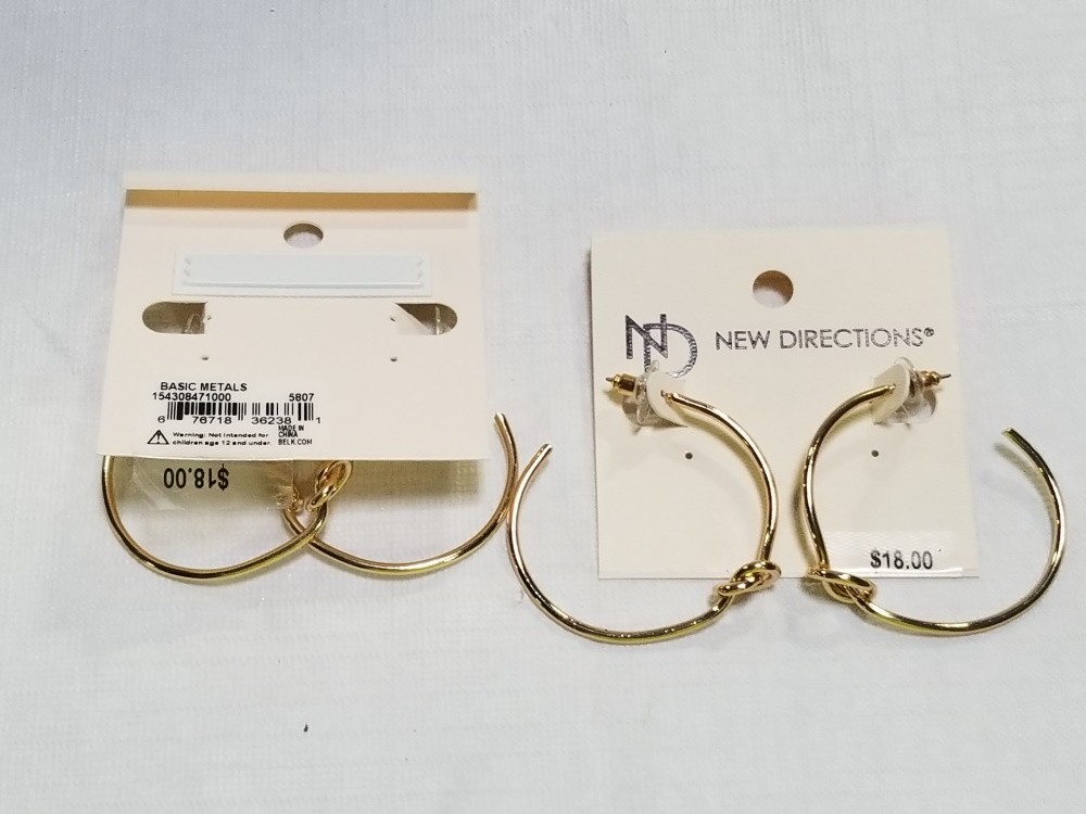 MAR18 GOLD KNOT HOOP EARRINGS