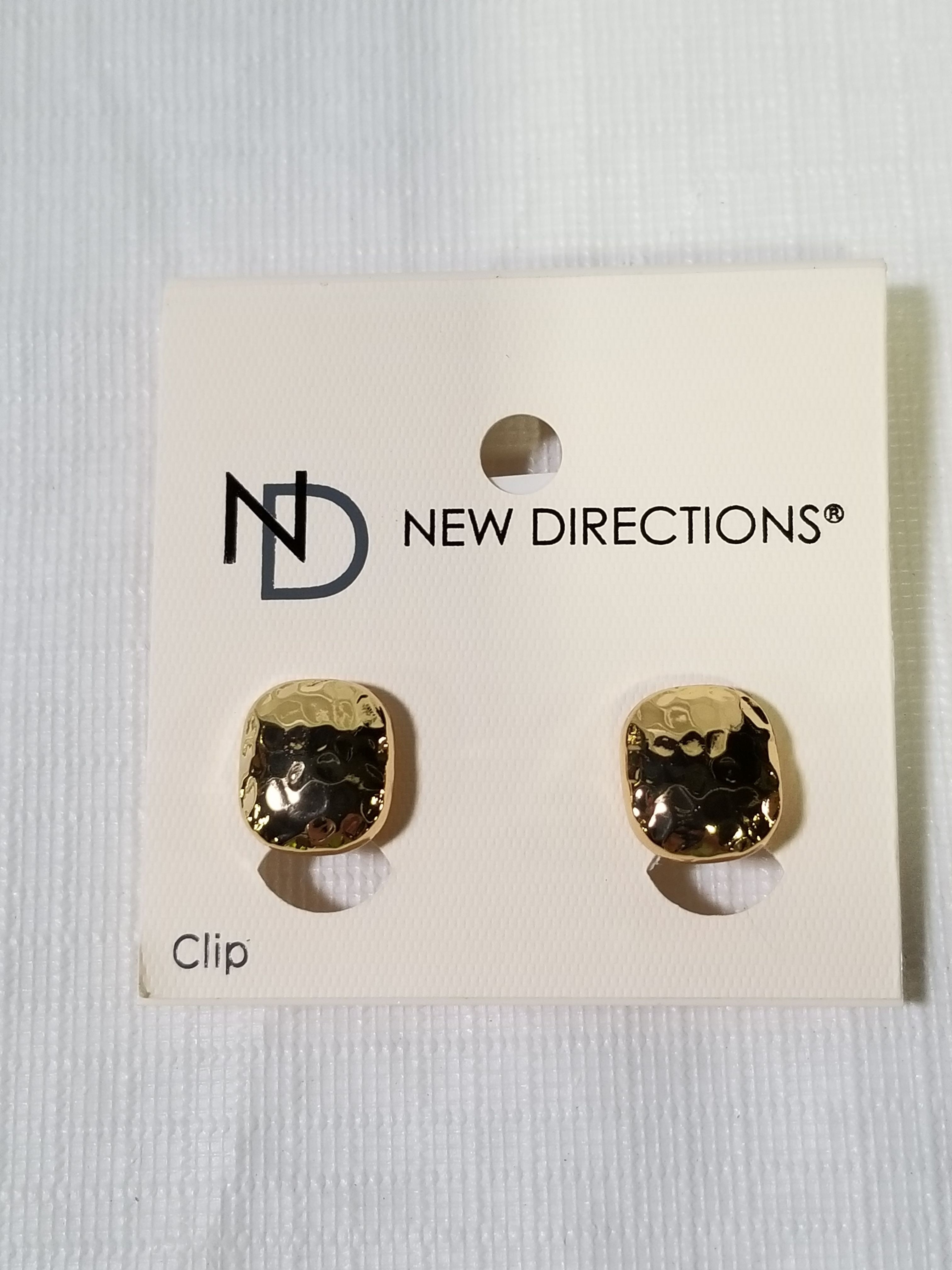EARRING METAL CLIP GOLD TONE