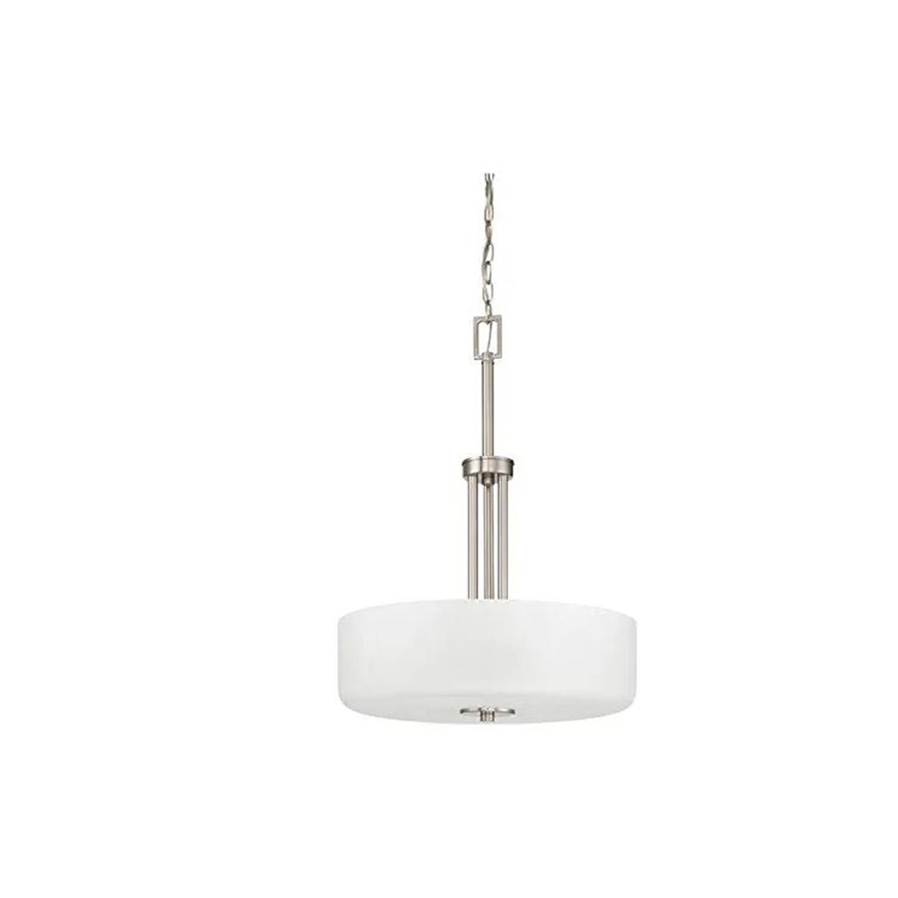3 LT SOMES BOWL PENDANT LINEN GLS