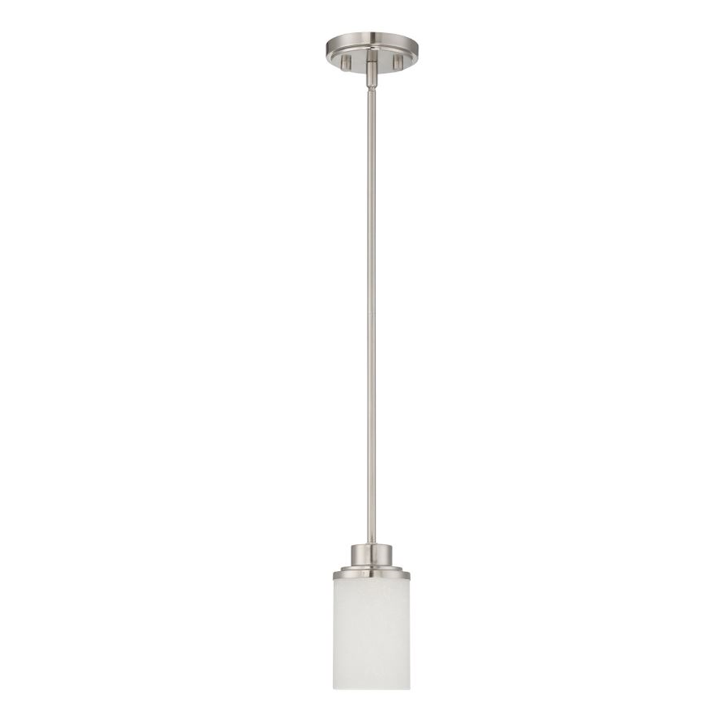 1 LT MB MINI PENDANT WITH CLEAR LINEN GL