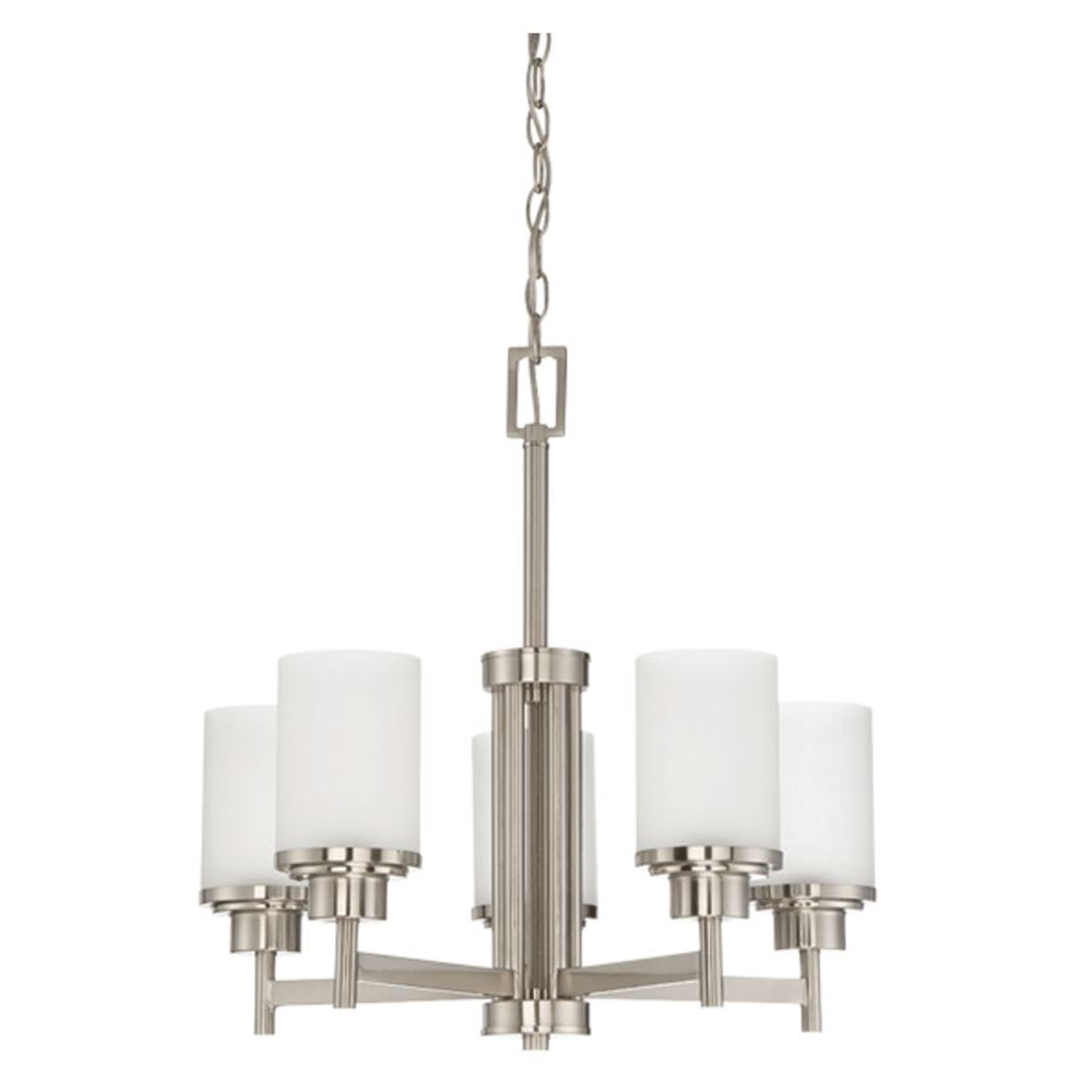 5 LT SOMES CHANDELIER LINEN GLS