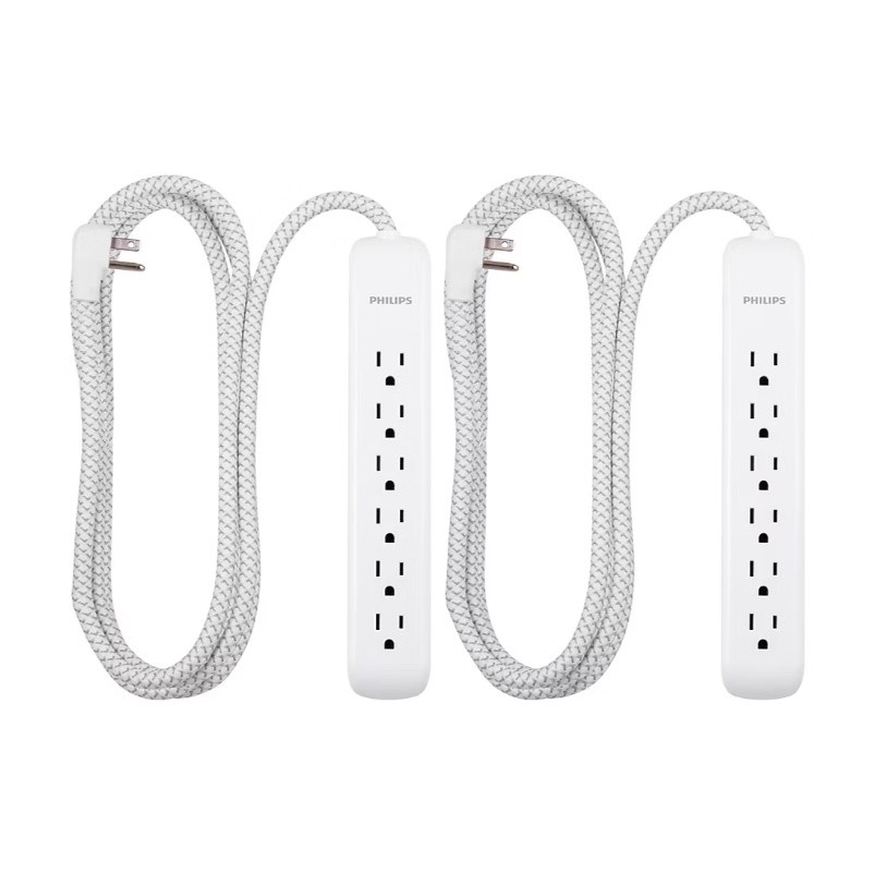 PHILIPS 6 OUTLET SURGE PROTECTORS 2PK