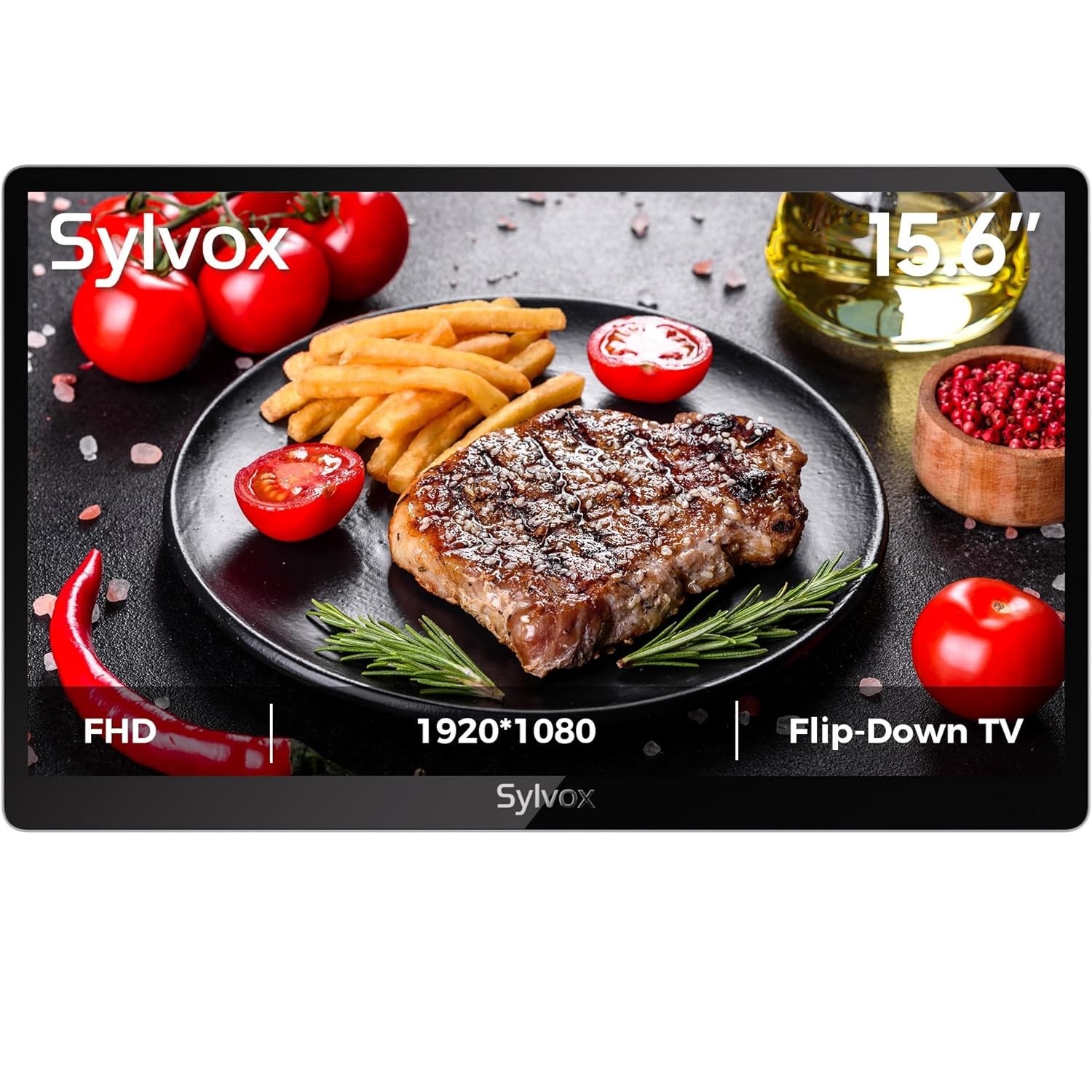 SYLVOX 15.6" Flip-Down Under Cabinet TV