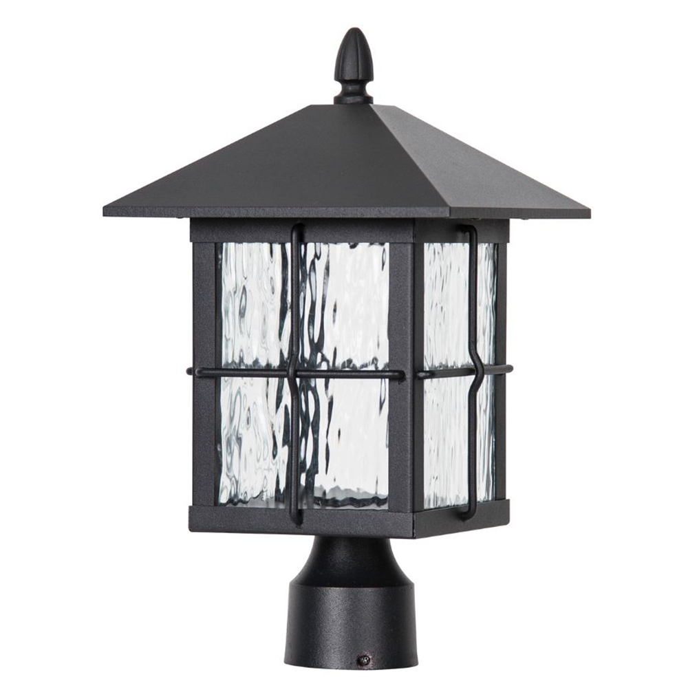 LED 13-5/8IN H POST LANTERN BK 12W