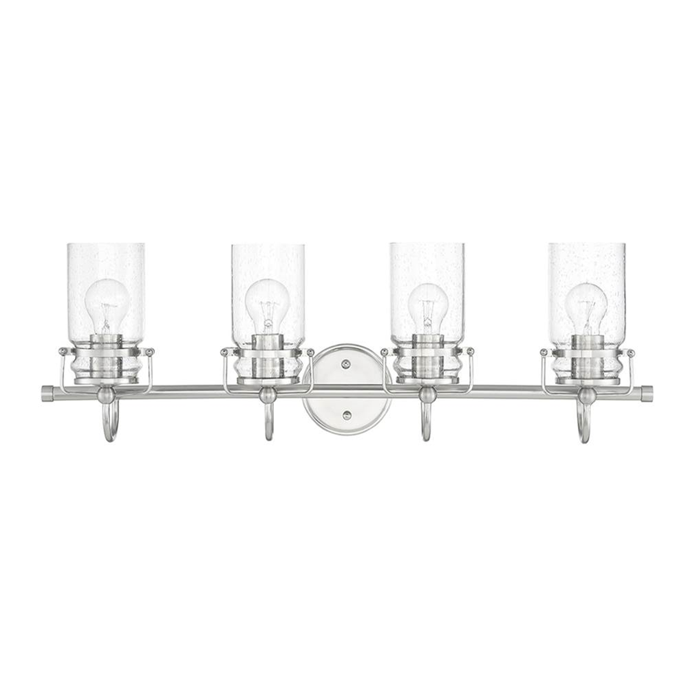 QAIRO 4LT MB VANITY WITH CLEAR SEEDED GL