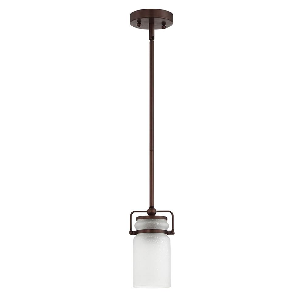 QAIRO 1LT MB MINI PENDANT WITH FROSTED S