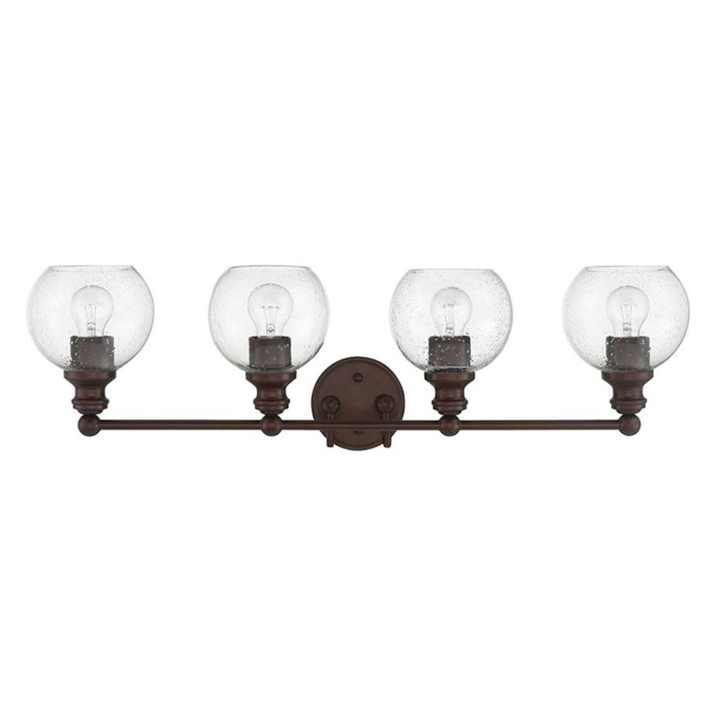 ORIANA 4LT MB VANITY WITH CLEAR