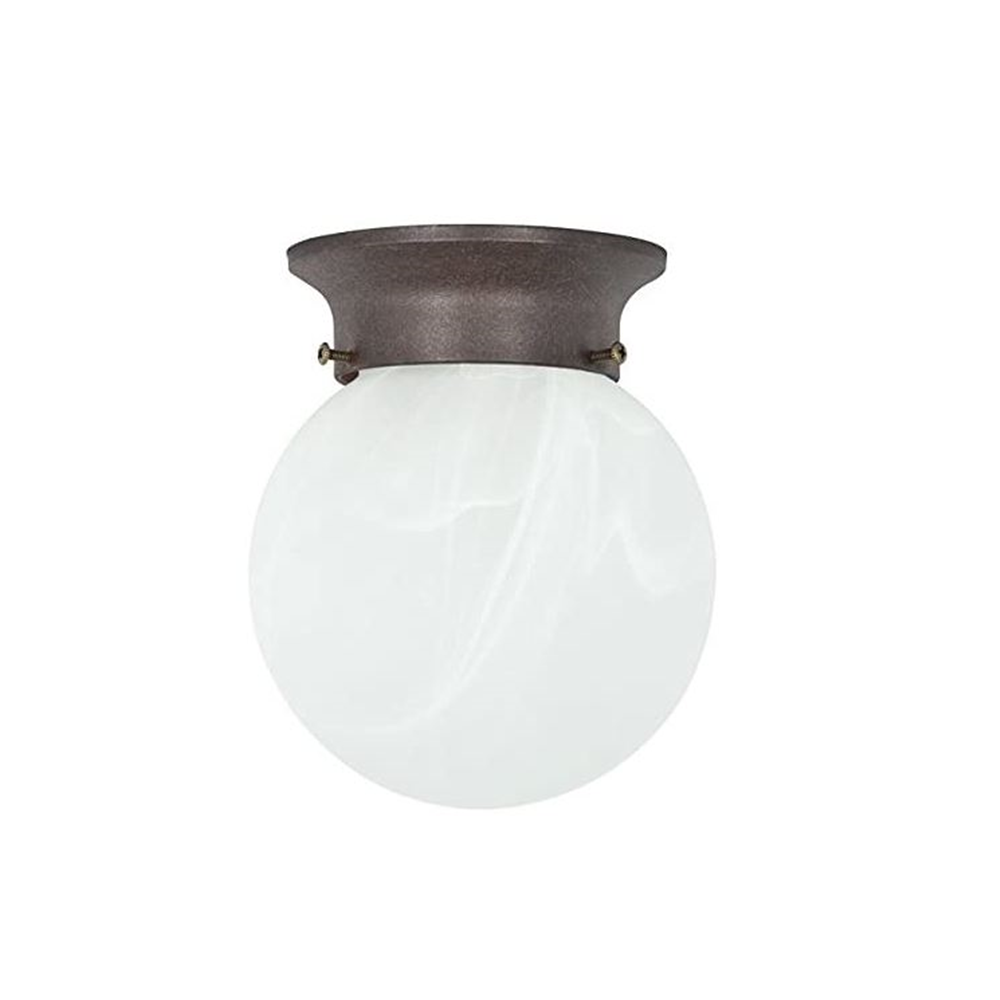 6IN FAUX ALABASTER GLOBE FIX RB