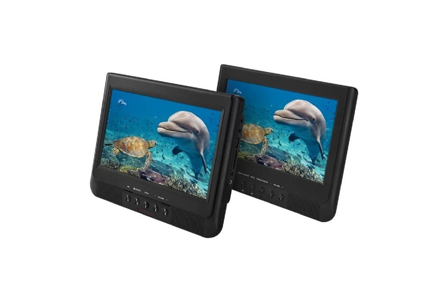 Onn 100122641 Portable Dual Screen DVD Player kit