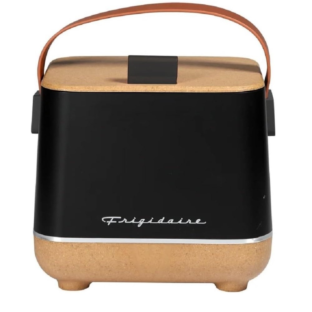 6-Can Mini Personal Fridge Cooler Black