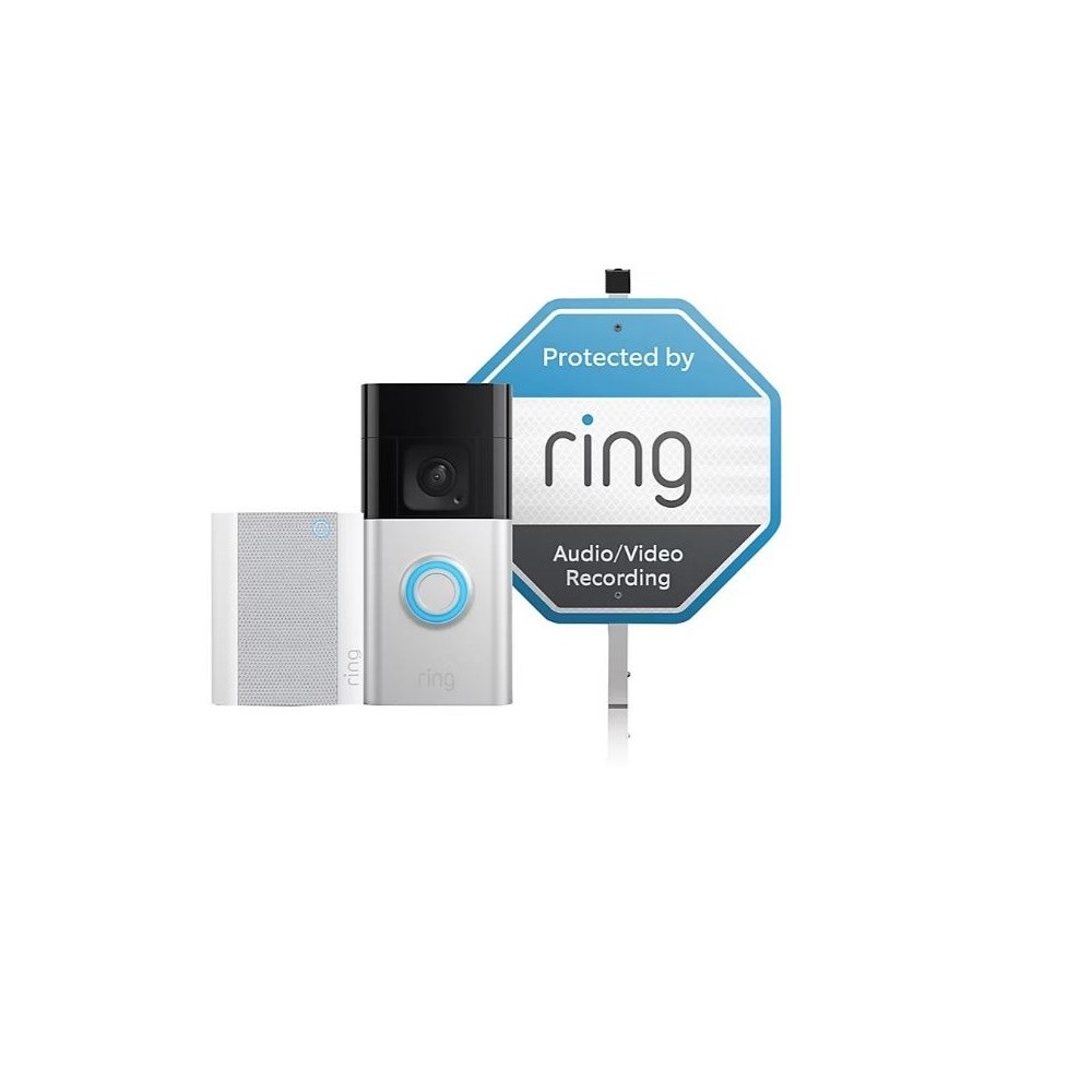 RING DOORBELL PLUS, CHIME, YARDSIGN