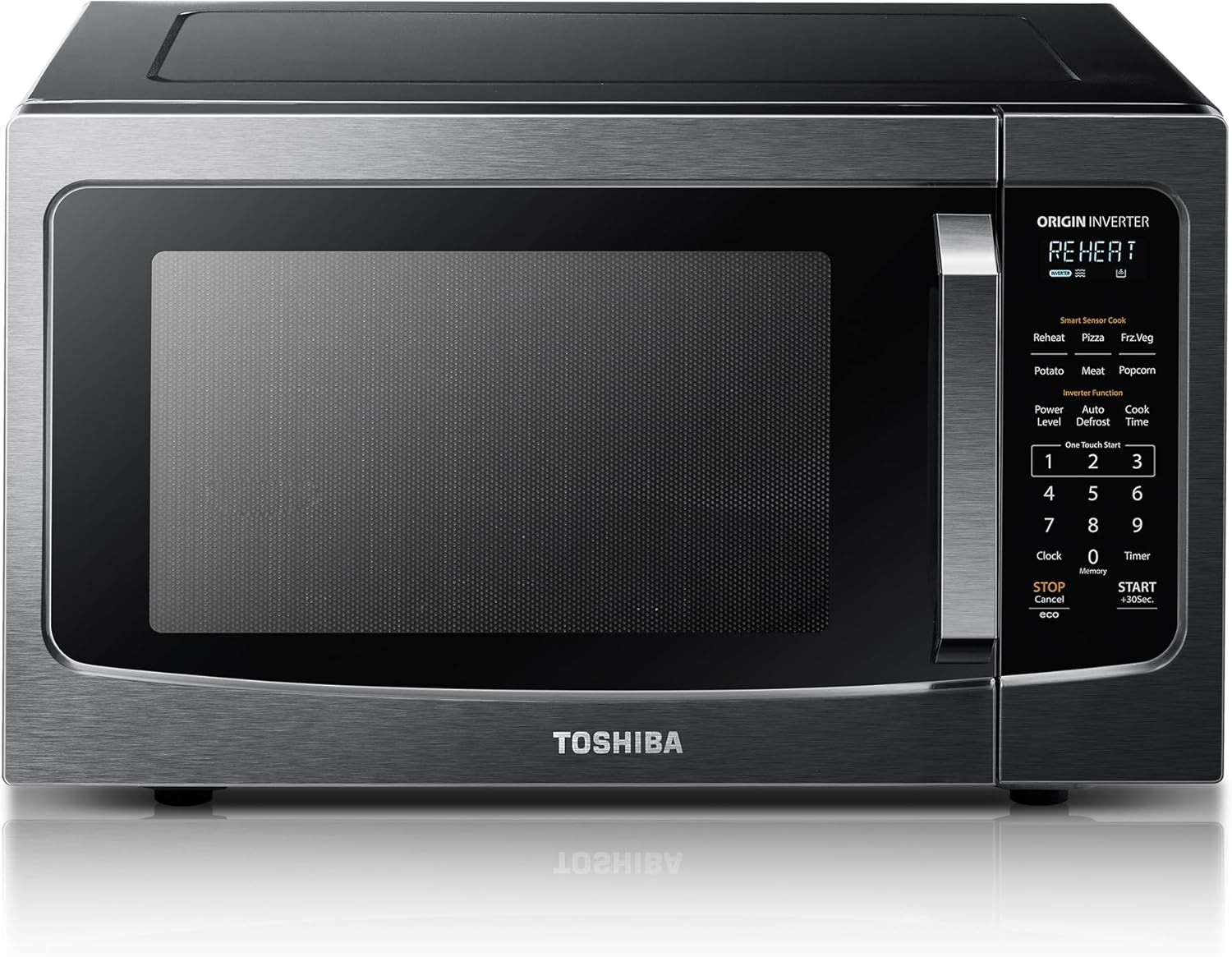 1.6 Cu.ft 1250W Black Stainless Microwav