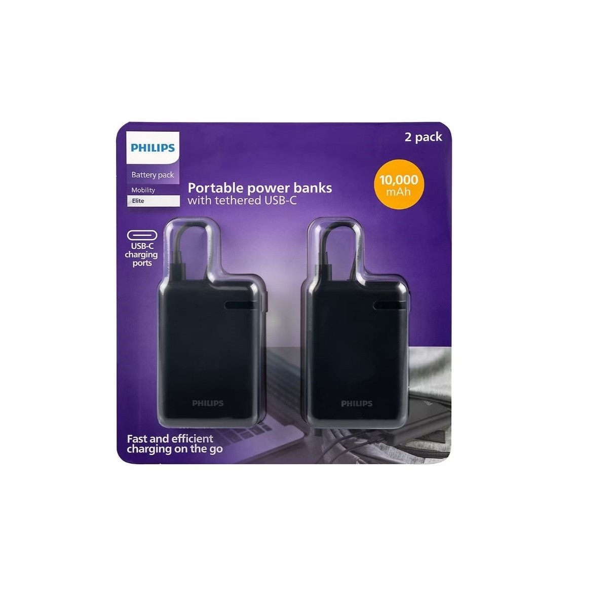 PHILIPS PORTABLE POWER BANK WITH USB-C#