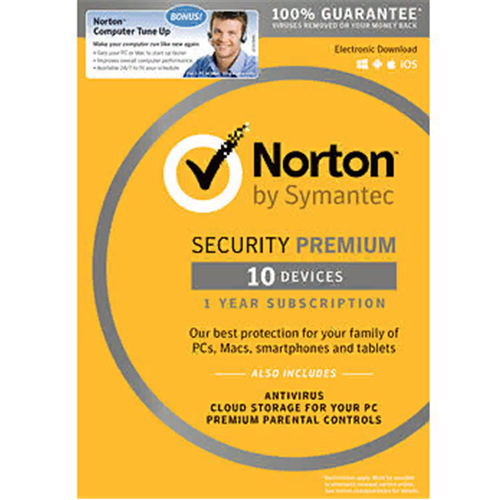Norton Security Premium 2016 10 Dev 1 yr