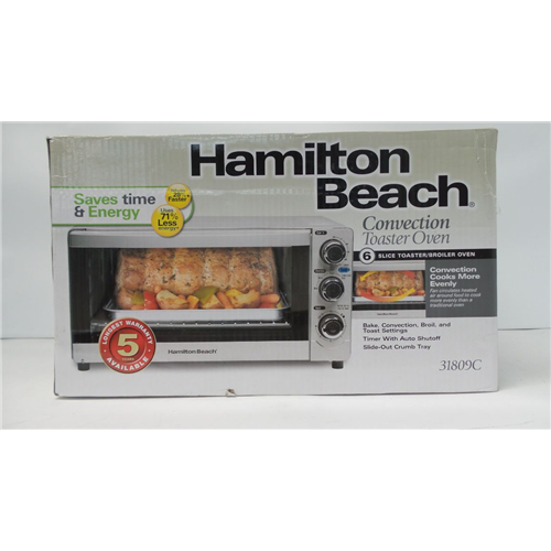 Hamilton Beach 6 Slice Toaster Oven, Stainless Steel, 31809 