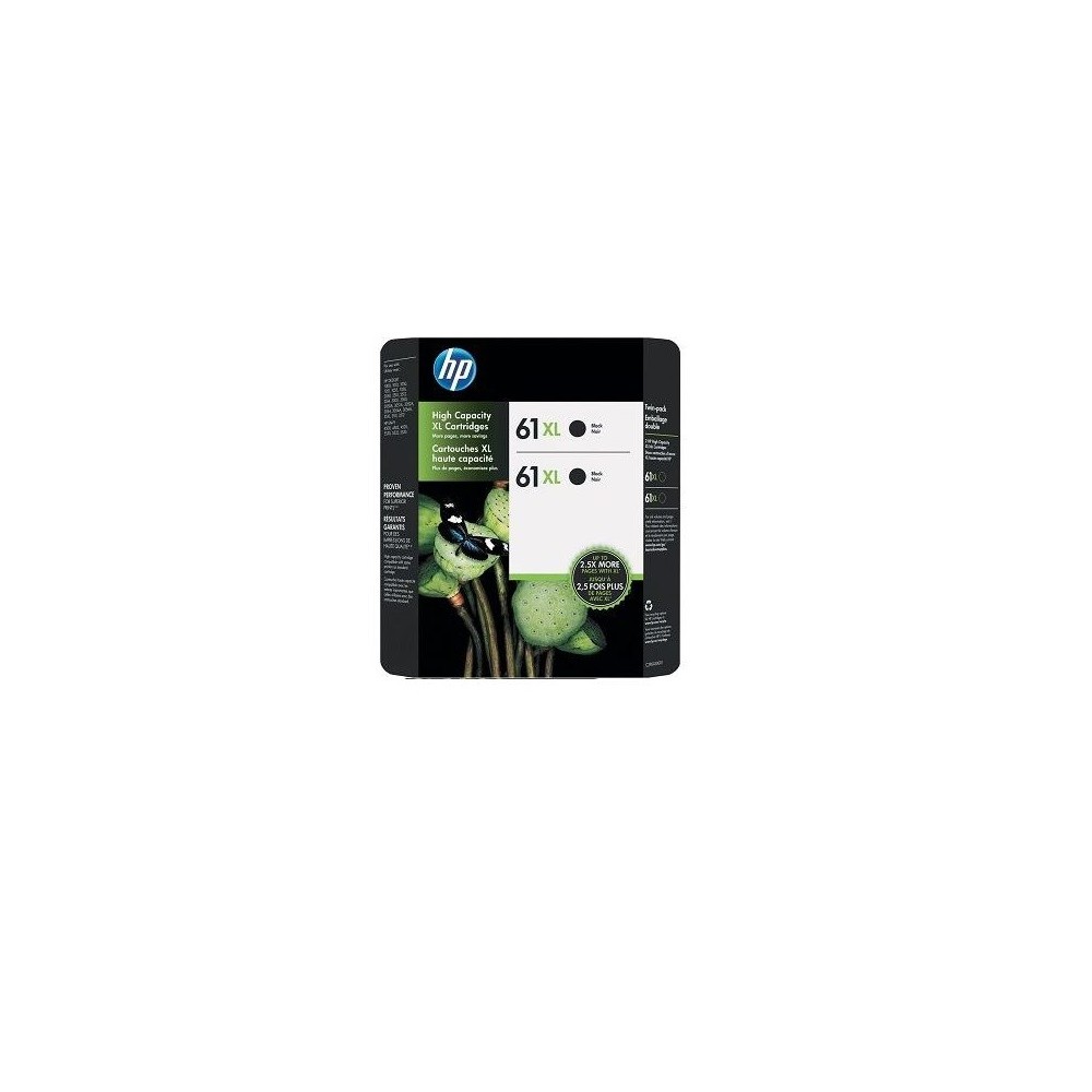 HP 61XL BLACK INK TWIN PACK