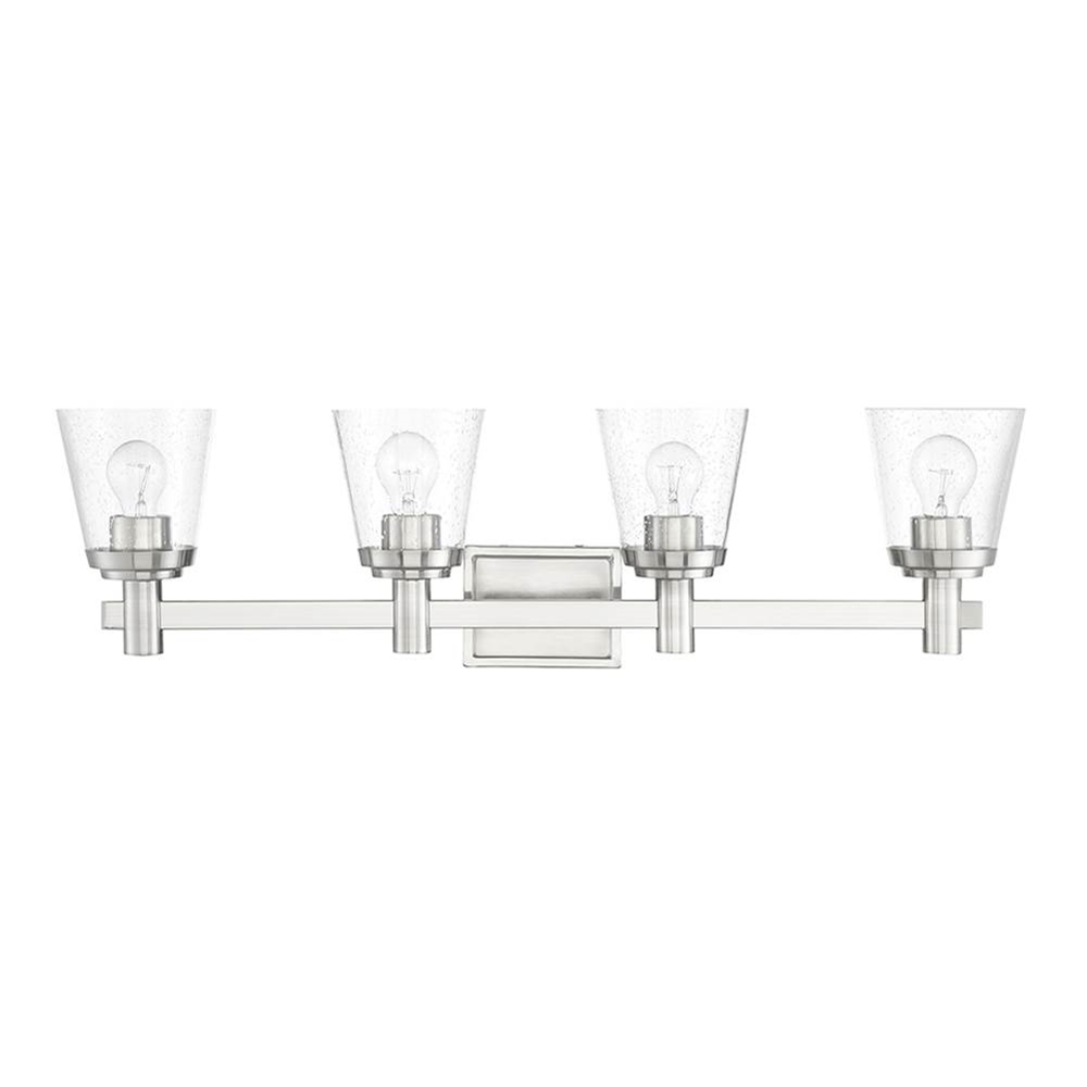 RIELLA 4LT MB VANITY WITH CLEAR SEEDED