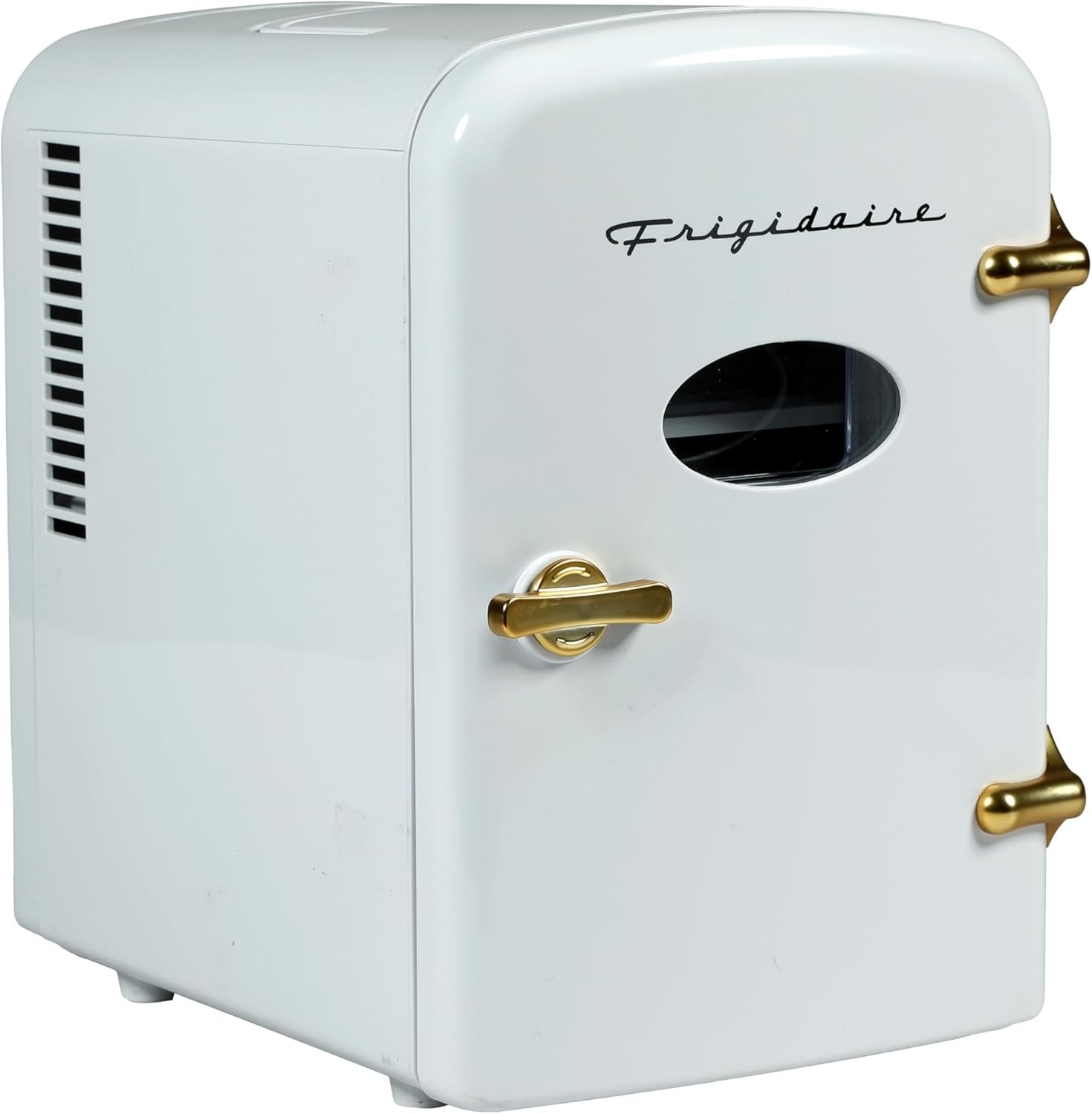 9 CAN MINI FRIDGE WHITE -GOLD