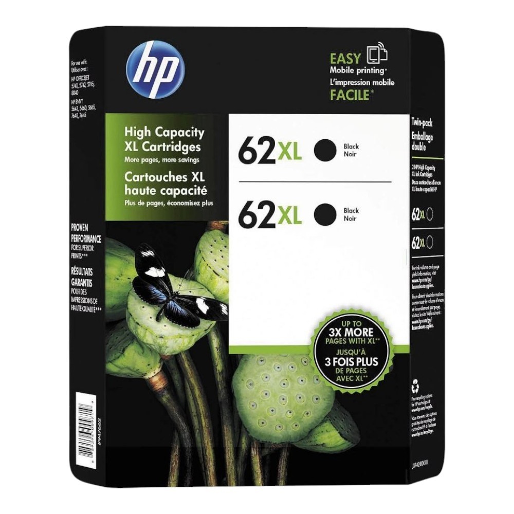 HP 62XL BLACK INK 2PK