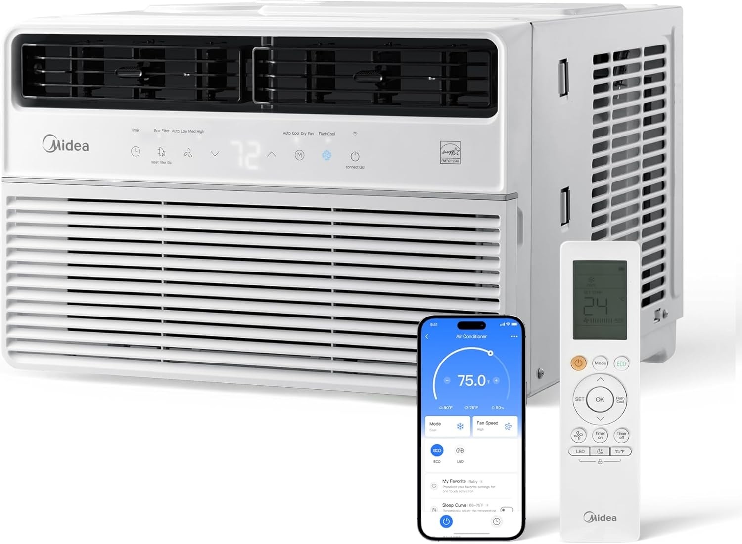 8,000 BTU Smart Inverter Window AC
