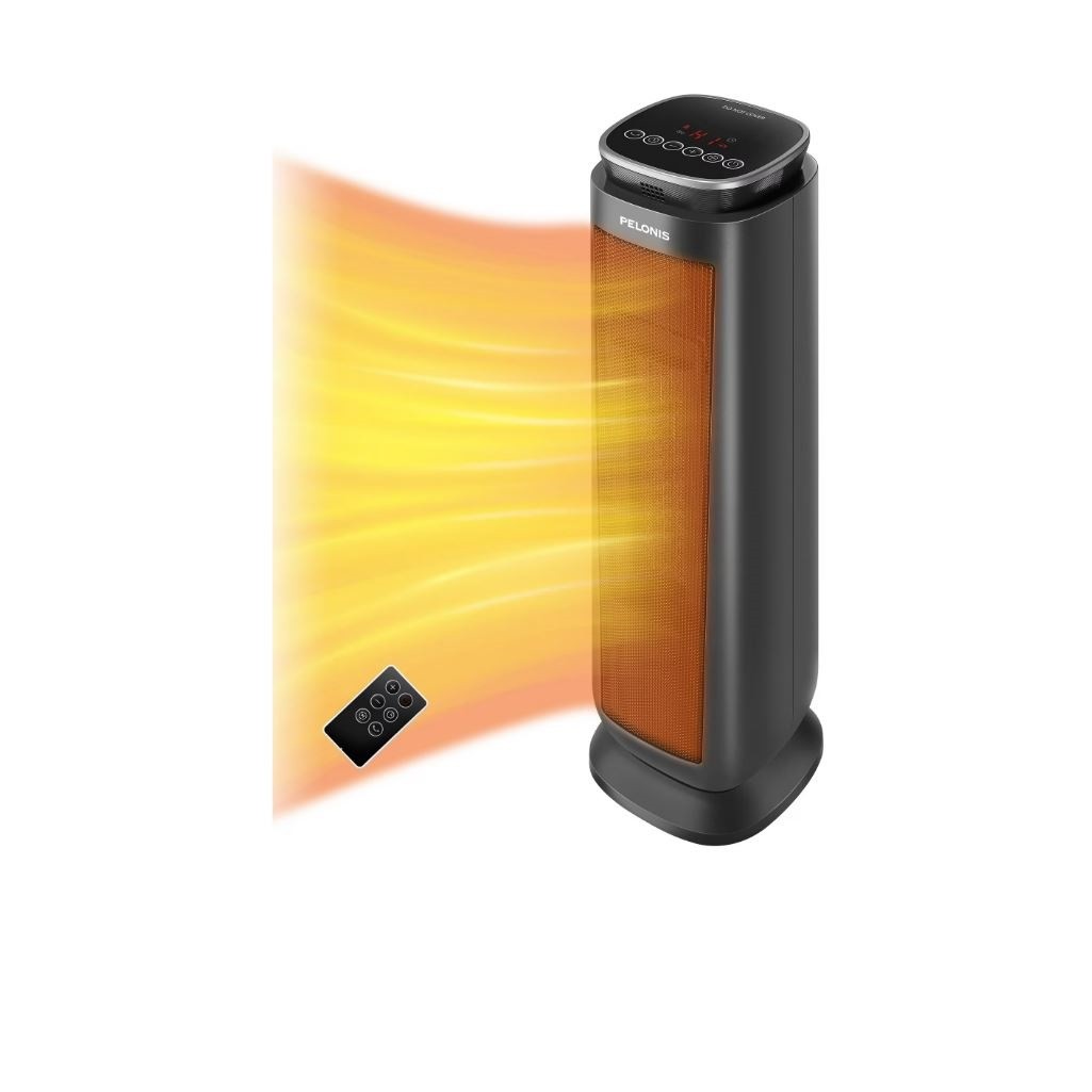 Pelonis 23" Ceramic Tower Heater Black