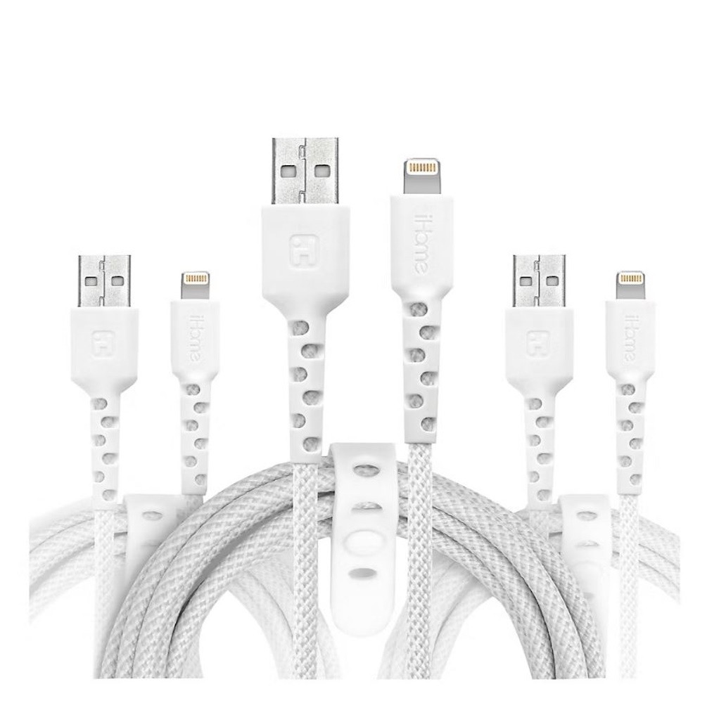 IHOME 3PK LIGHTNING TO USB-A CABLE