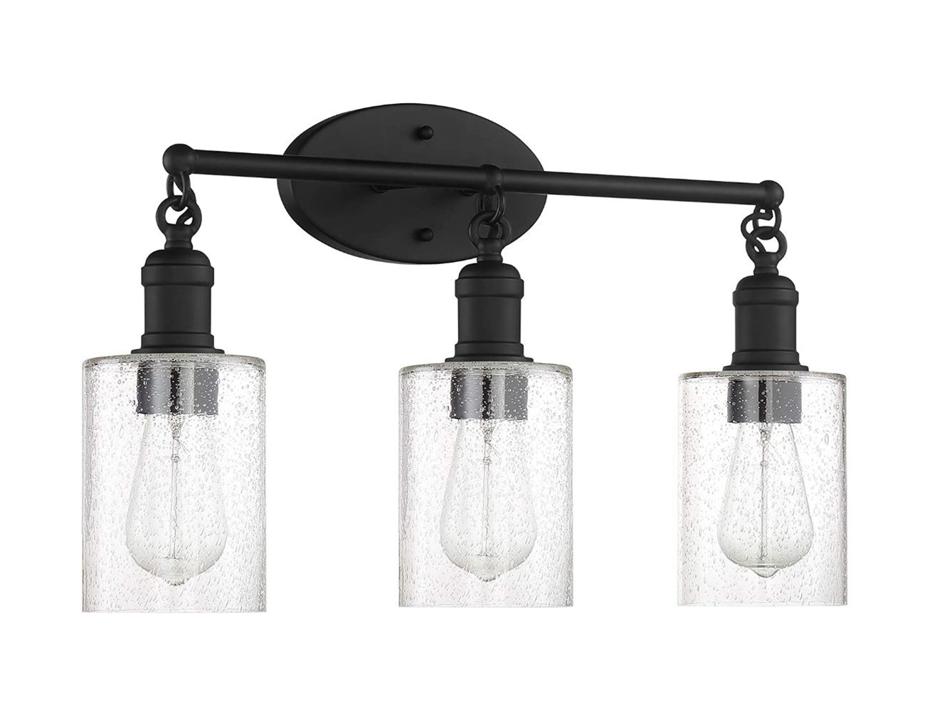 3 LT 100W MB CLYDE VANITY WITH CLR SEEDY
