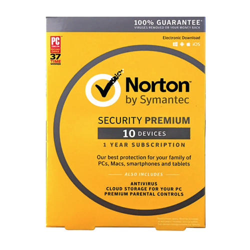 Norton Security Premium 10 devices 1 yr