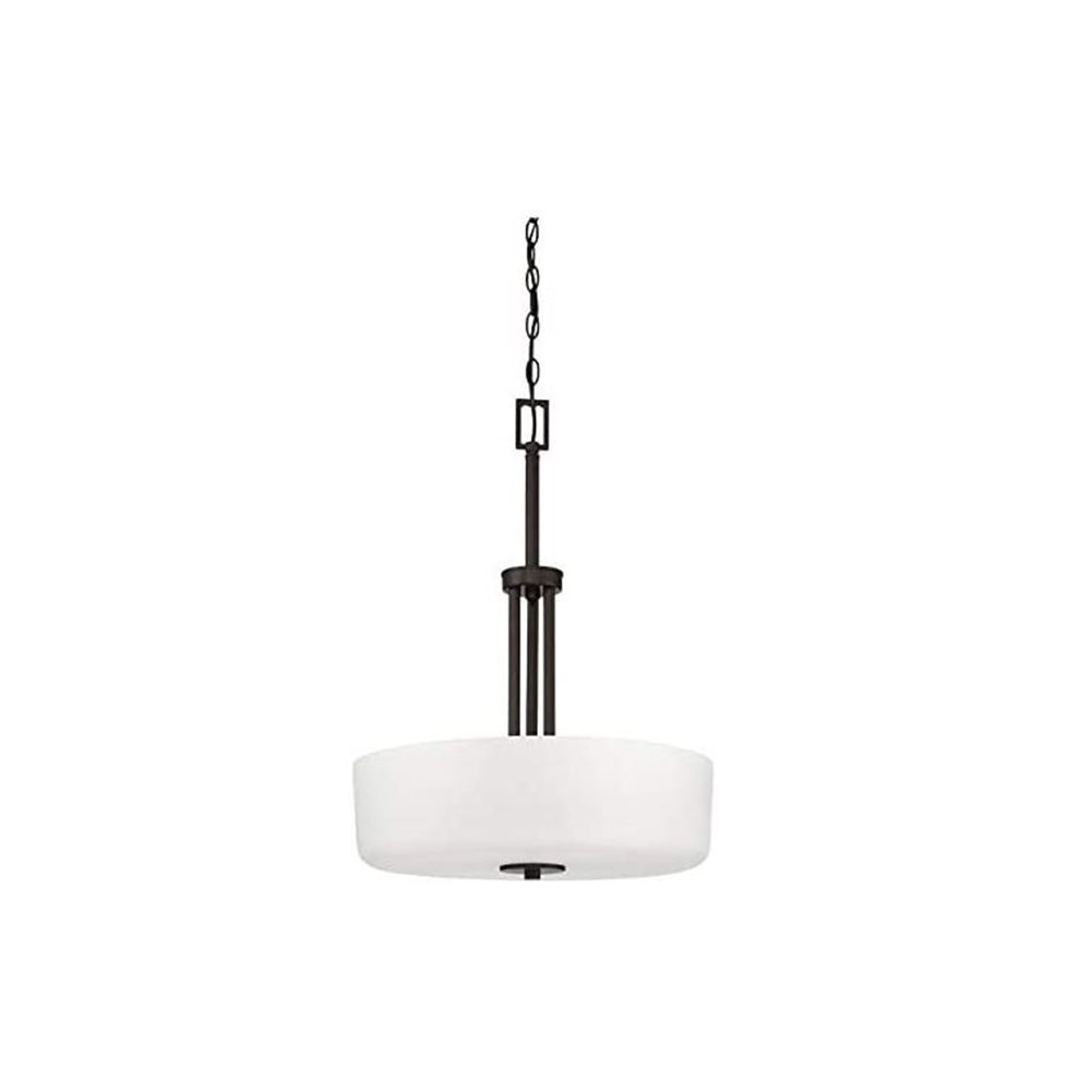 3 LT SOMES BOWL PENDANT LINEN GLS