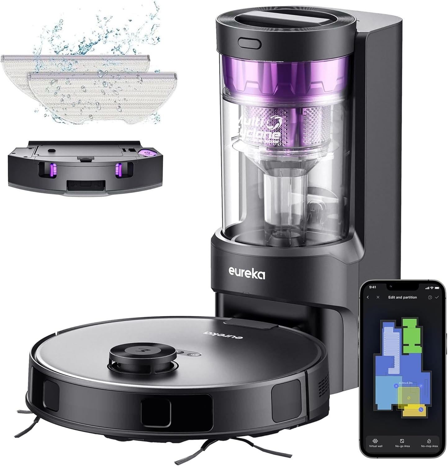 Eureka E20 Plus Robot Vac w/Lidar Black 