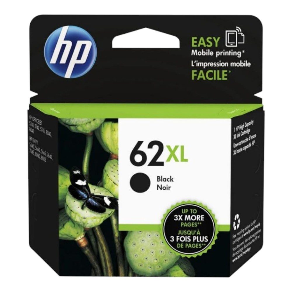 HP 62XL BLACK INK 2PK