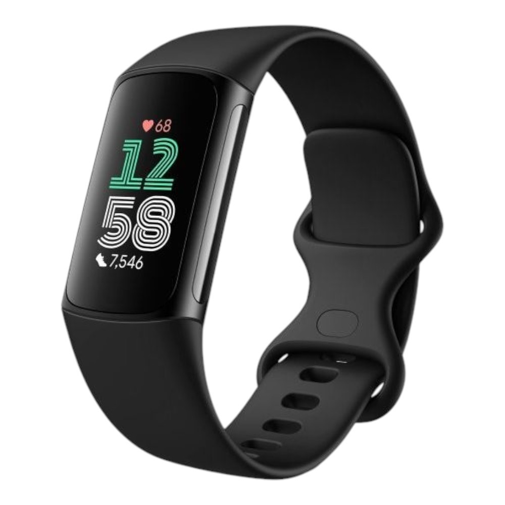 FITBIT CHARGE 6 BLACK PLUS SM WHT BAND