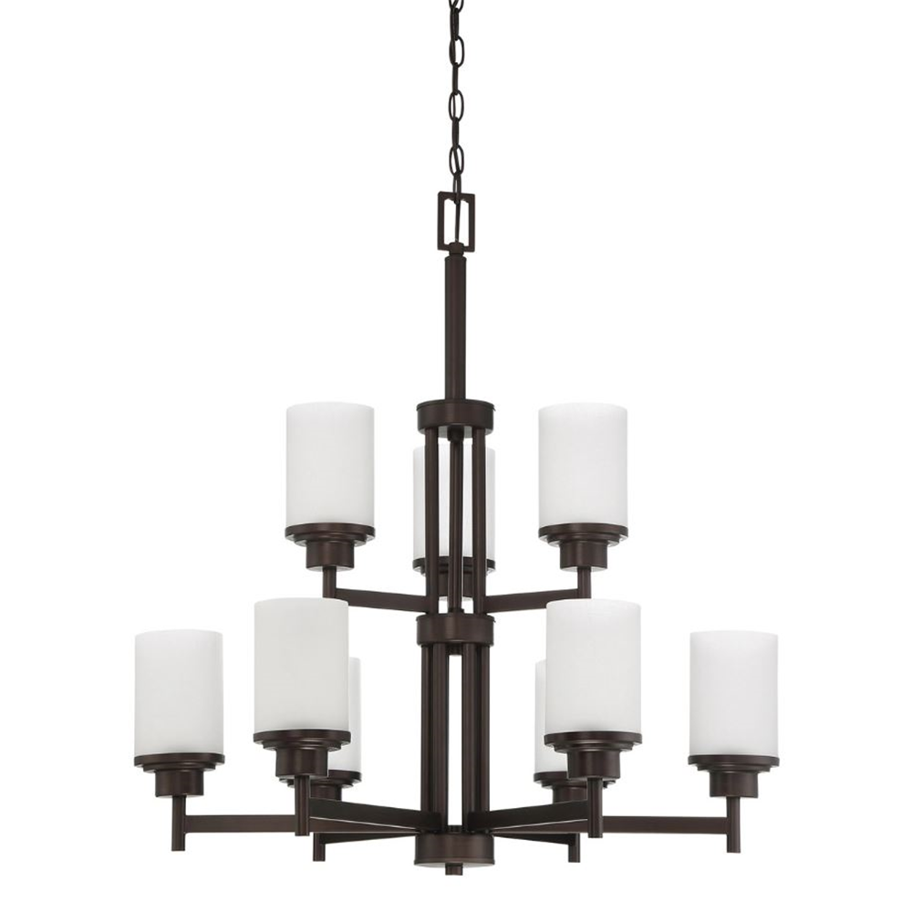 9 LT SOMES CHANDELIER LINEN GLS