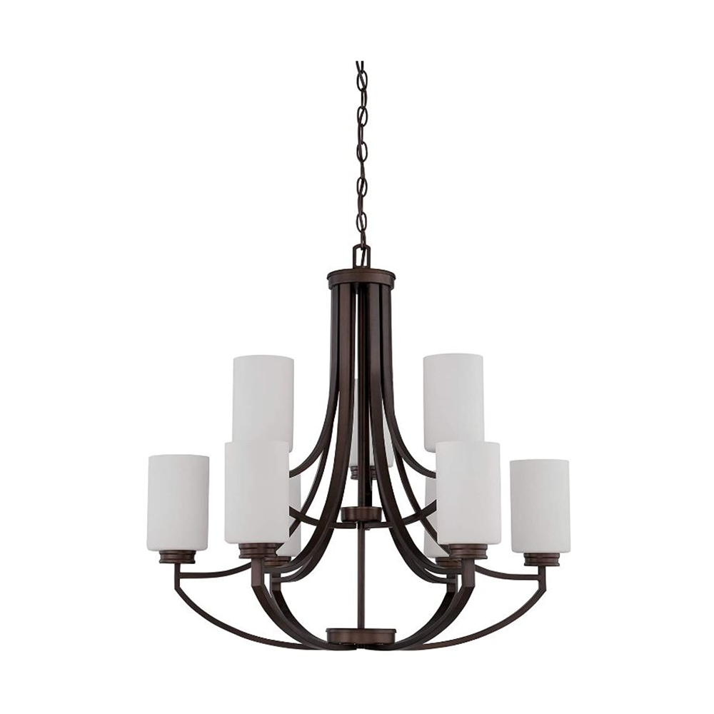 9LT 2-TIER 60W MB DALTON CHANDELIER