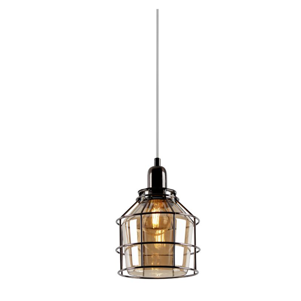 1LT 60W MB PLOVER CLEAR GLASS MINI-PENDA