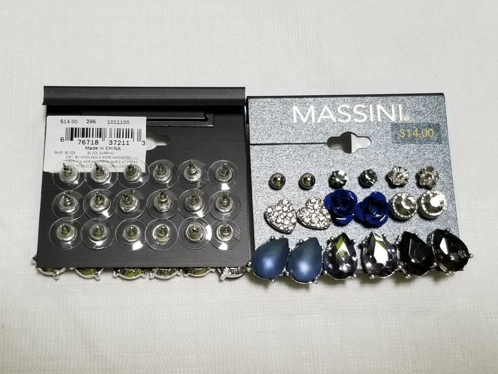 MASSINI EAR SET 9 PAIR STUDS