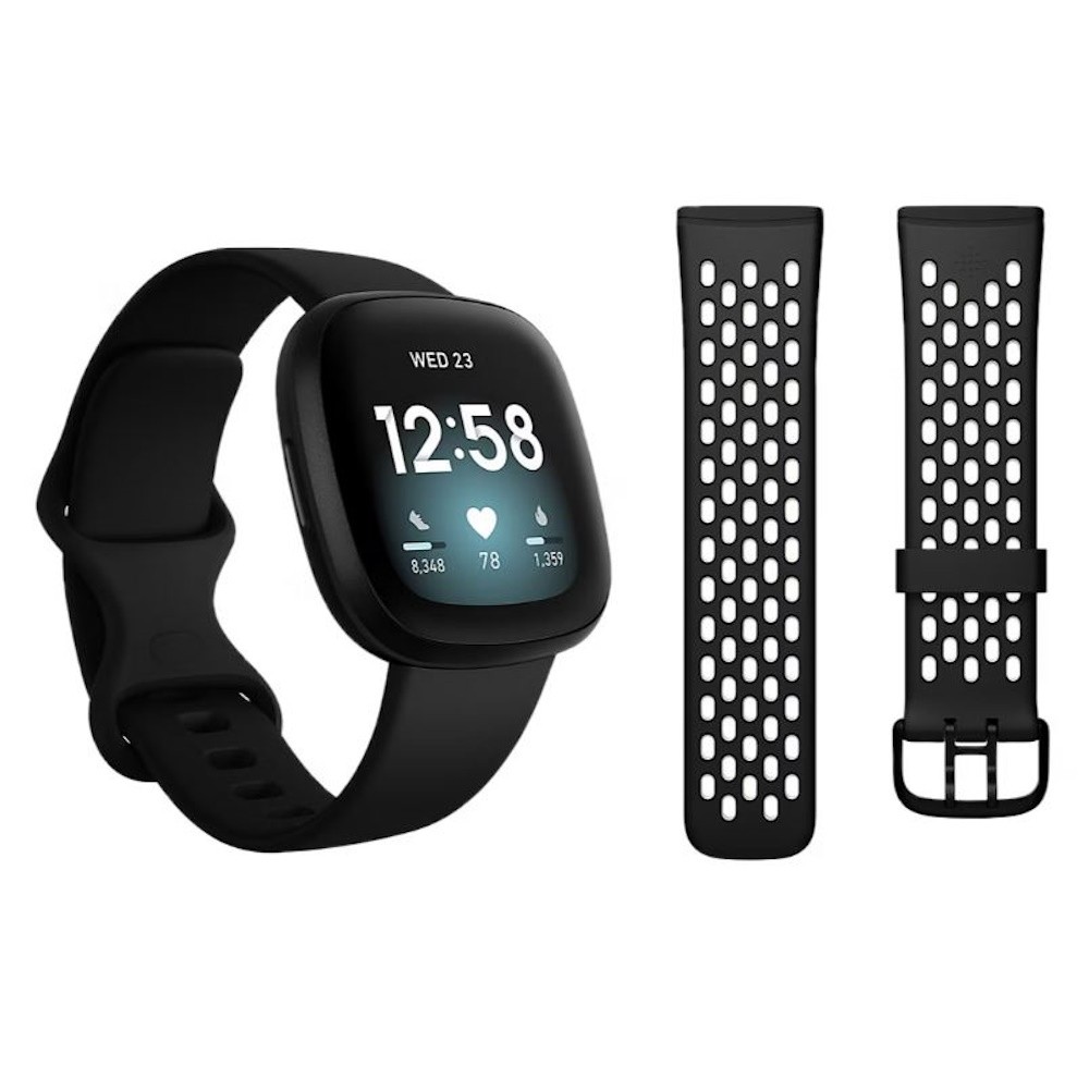 FITBIT VERSA 3 BLACK W/BONUS BAND