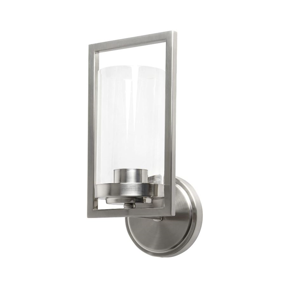 PRESTIGE 1LT WALL SCONCE WITH CLEAR GLAS