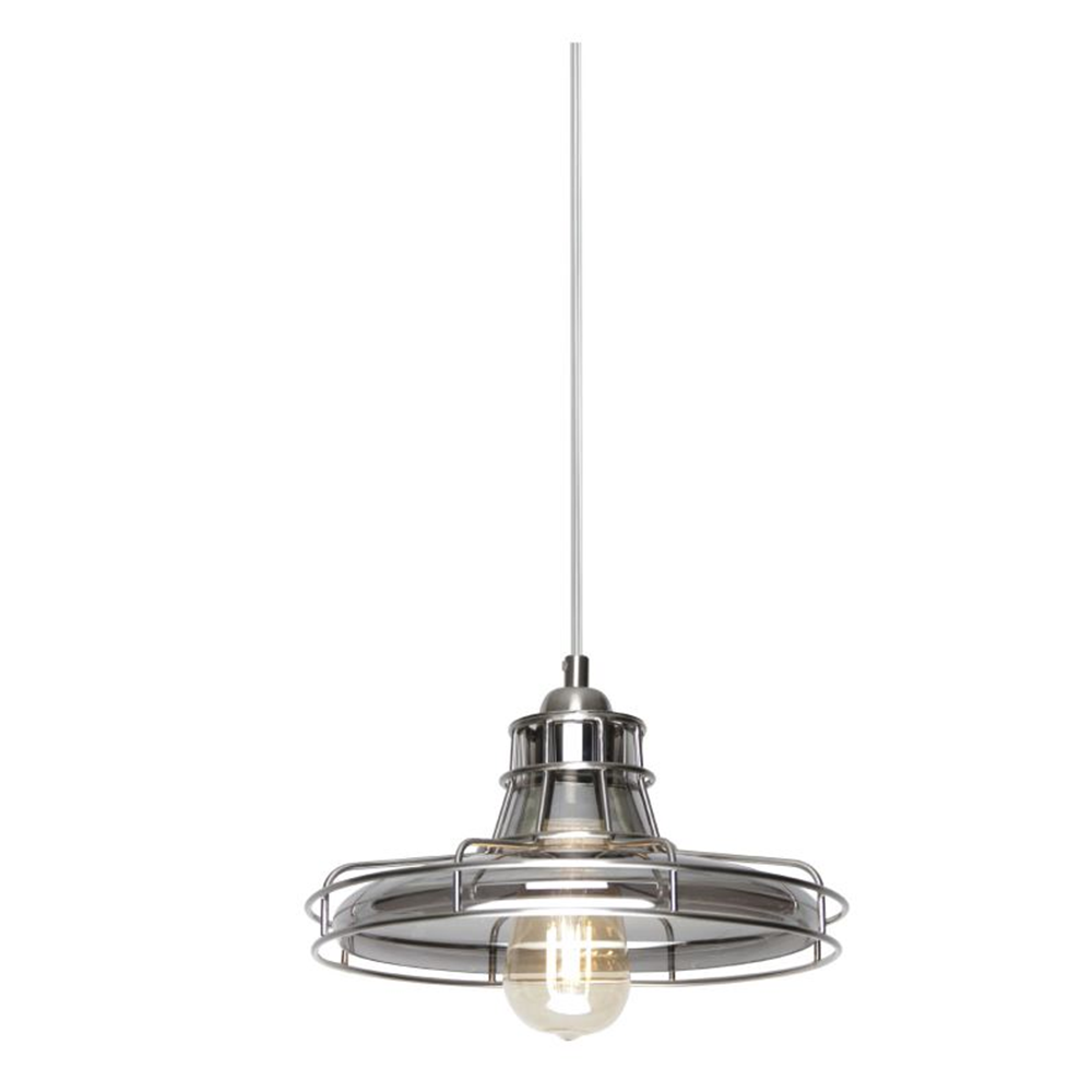 1LT 60W MB IBIS SMOKY GLASS MINI-PENDANT